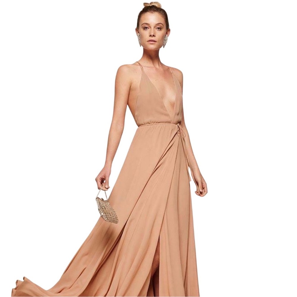 Reformation Tallulah Gown – Buff | Size 6‎